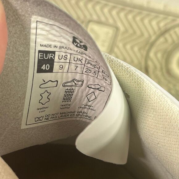 Veja Madewell Sneakers Womens 9 Neon White Leather Low Top Lace Up Beater Shoes - Picture 9 of 9